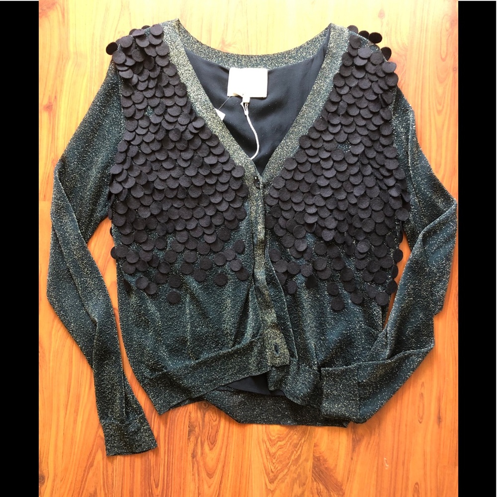 NWT Phillip Lim Paillet and Tencel Cardigan L